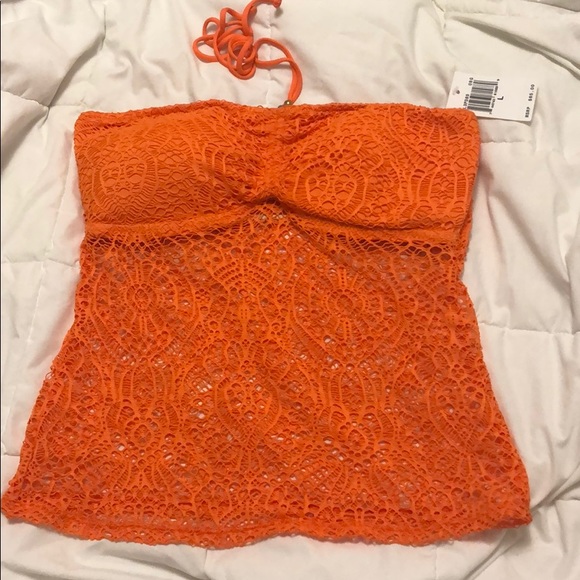 NWT $130 RALPH LAUREN TANKINI CROCHET ORANGE🍊L🍊 - Picture 6 of 8